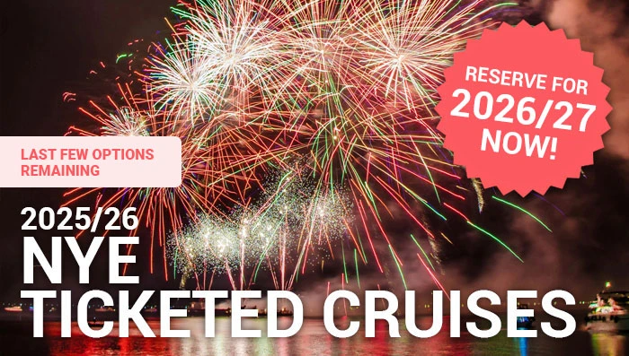 New Years Eve ticketed cruise on Sydney Harbour 2025/26